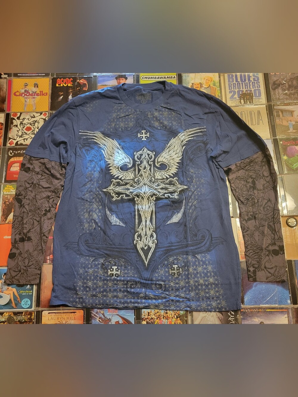 Mma Elite Long Sleeve Cross Tee